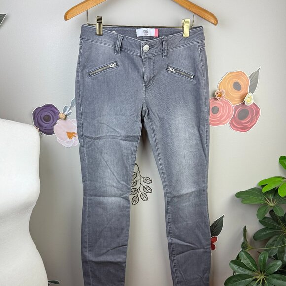 CAbi Jeans Grey Skinny Low Rise Jeans - Size - 2 - Picture 1 of 5